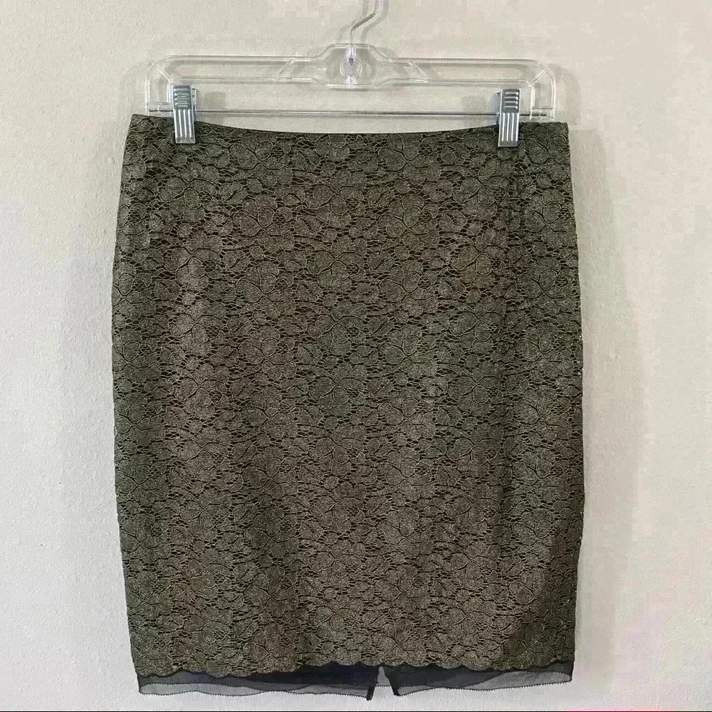 Ann Taylor lace overlay skirt